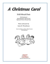 A Christmas Carol Three-Part Mixed choral sheet music cover Thumbnail